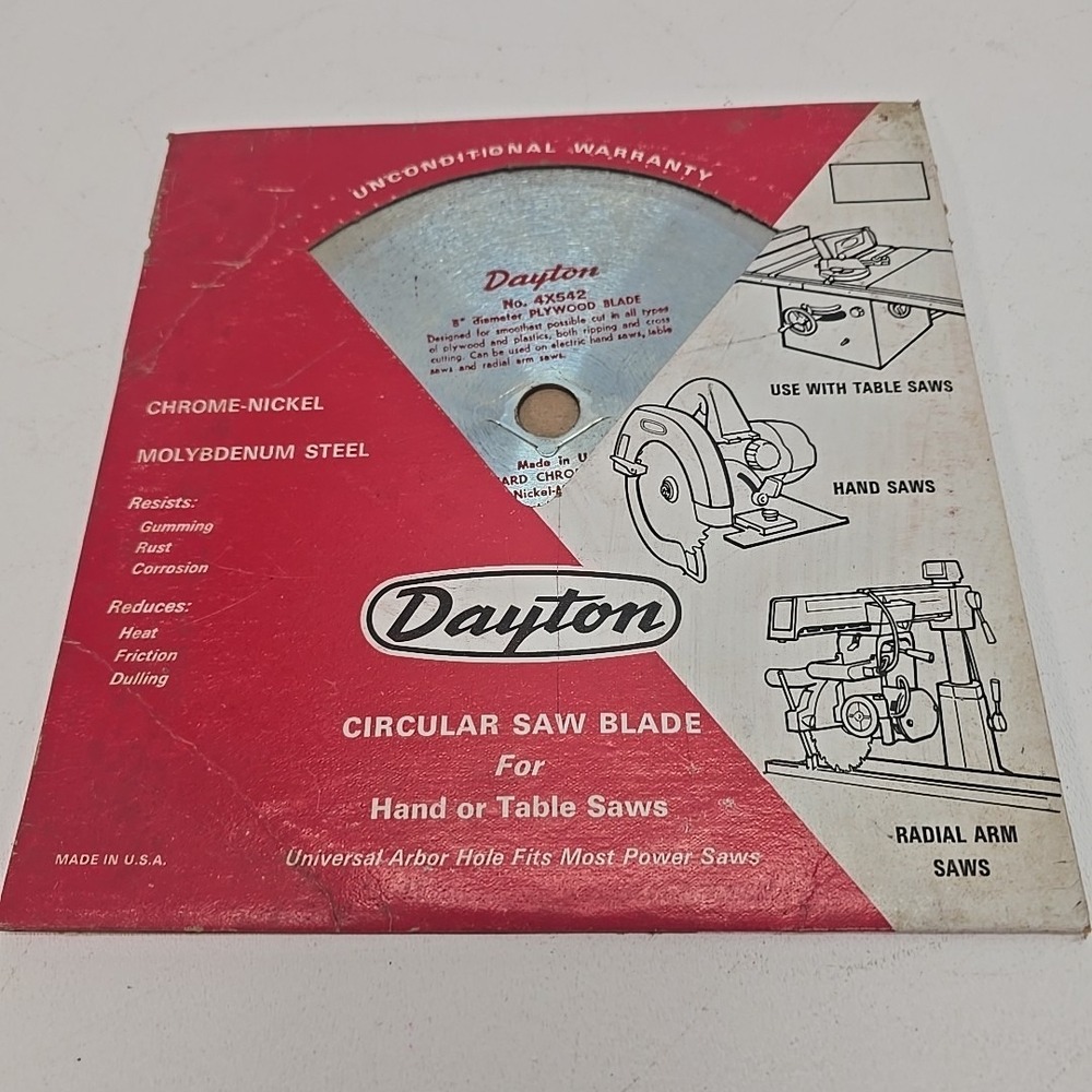 Dayton 8"  Plywood Saw‎ Blade No.4×542